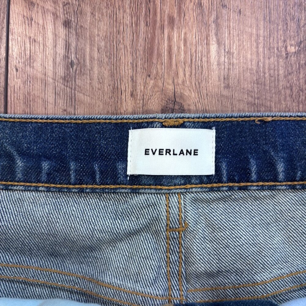 Everlane Jeans Womens 33L Blue The Way-High High Rise Straight Stretch Denim - Picture 3 of 12